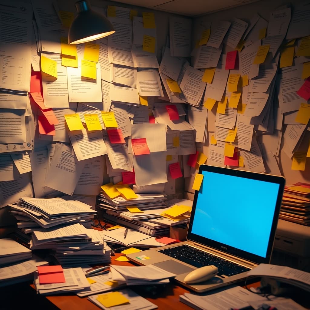 Medical-legal report on desk